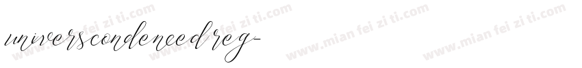 universcondenced reg字体转换